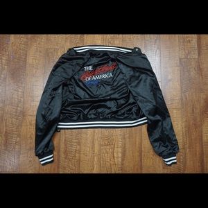 "Heartbeat of America" black satin Chevy jacket